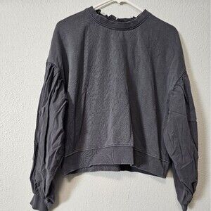 Only Life Dark Gray Crew Sweatshirt Sz S